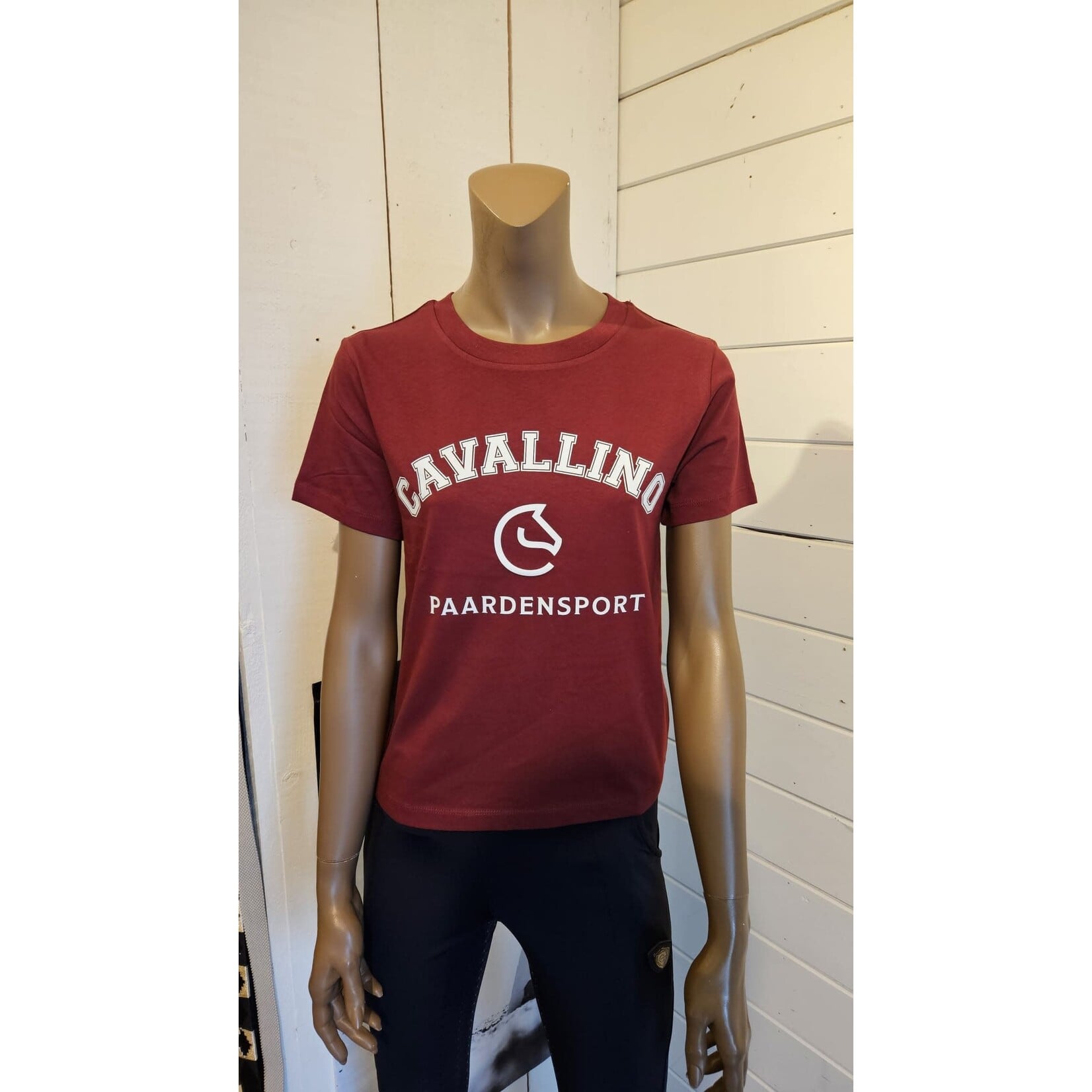Cavallino T-shirt College Style Bordeaux