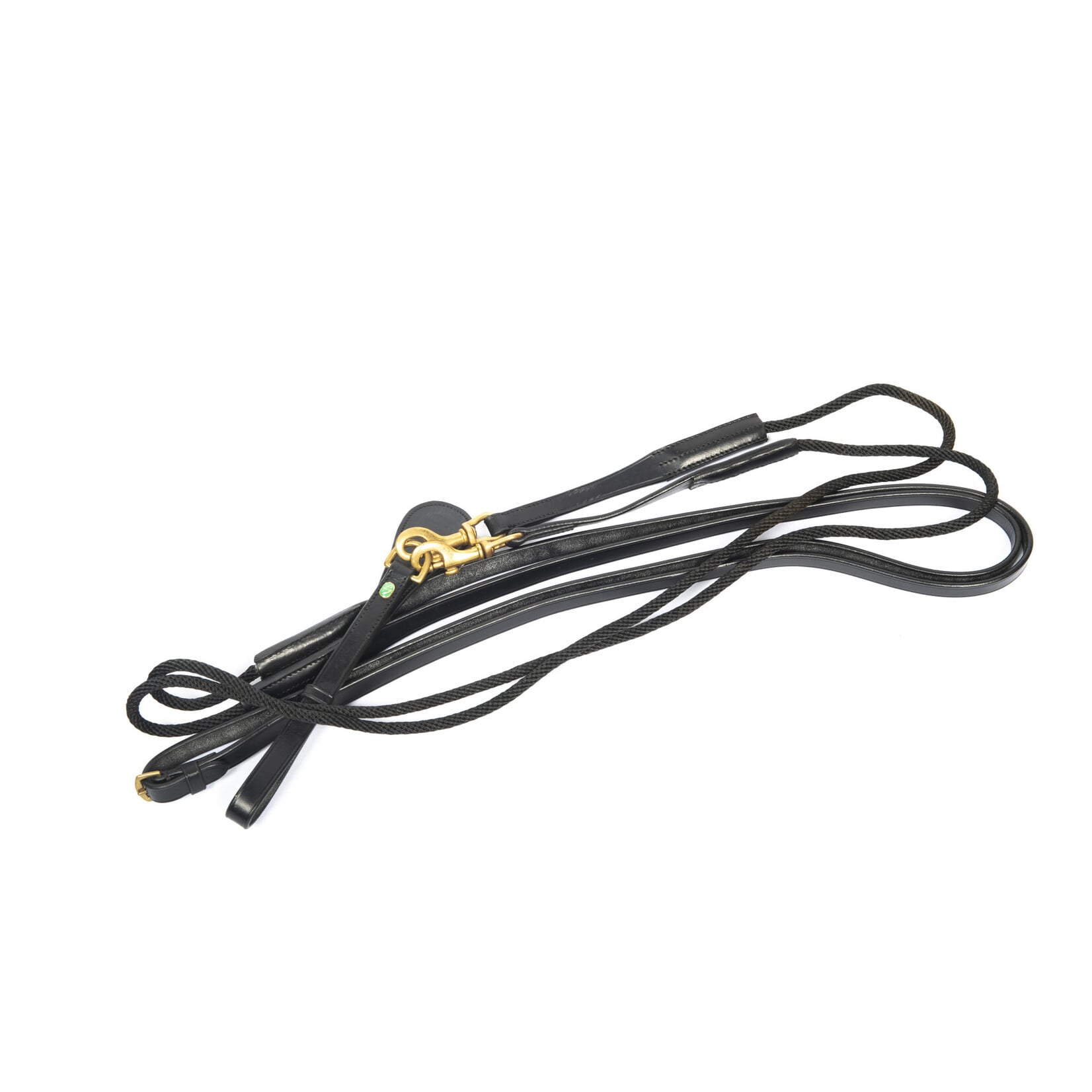 LJ LJ Slofteugel leder met koord zwart