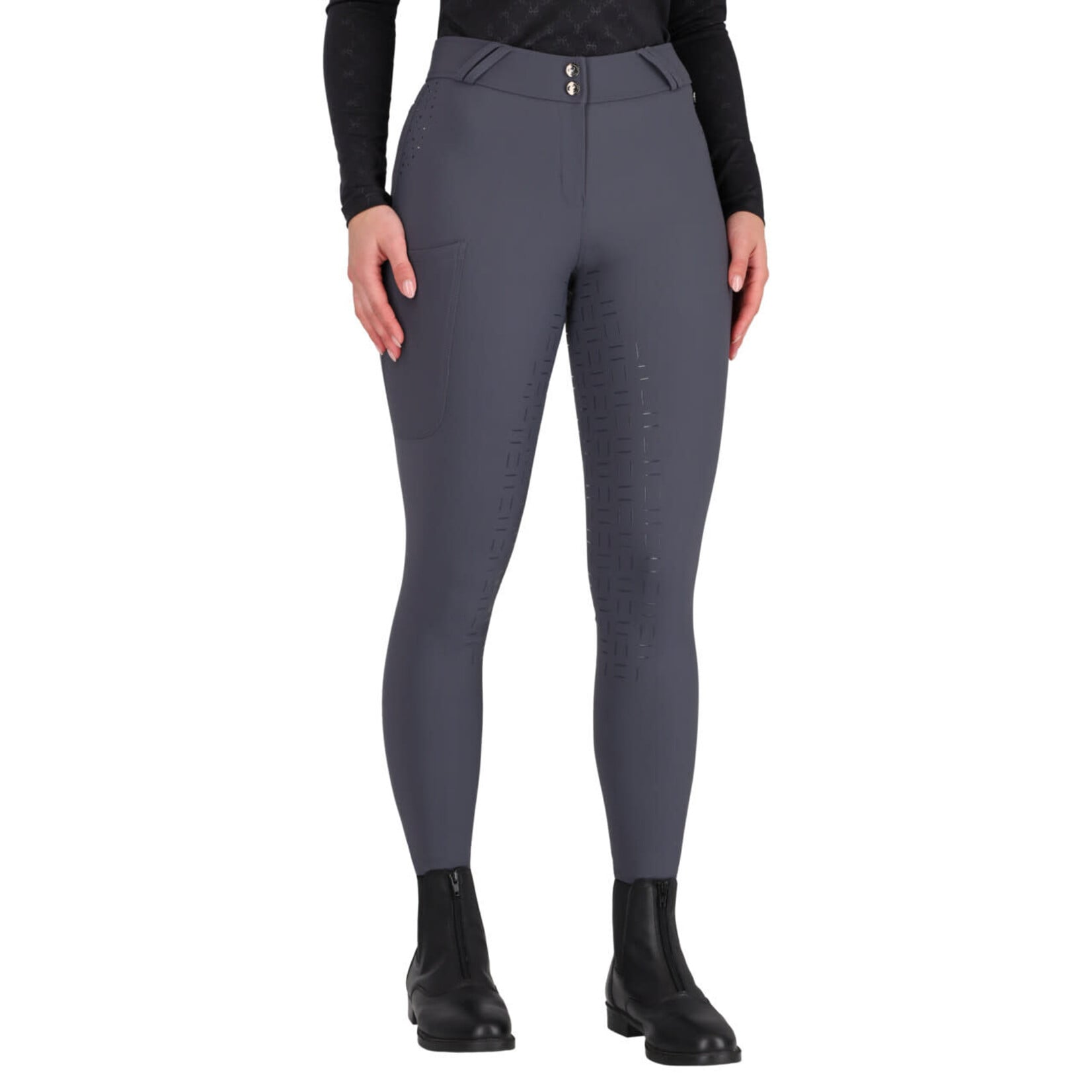QHP Qhp Rijbroek Livora full grip Grey