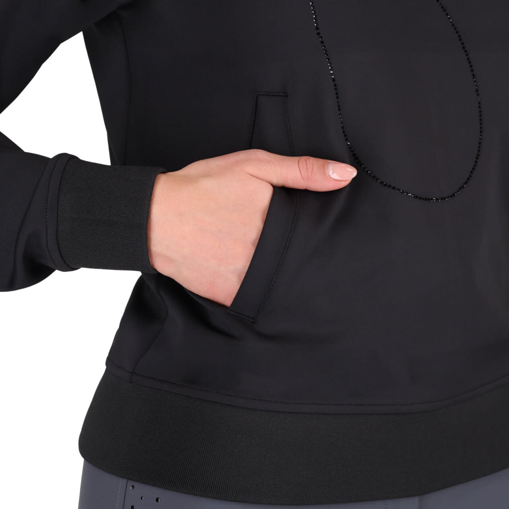 QHP Qhp Trui met Halve Rits Livora Zwart