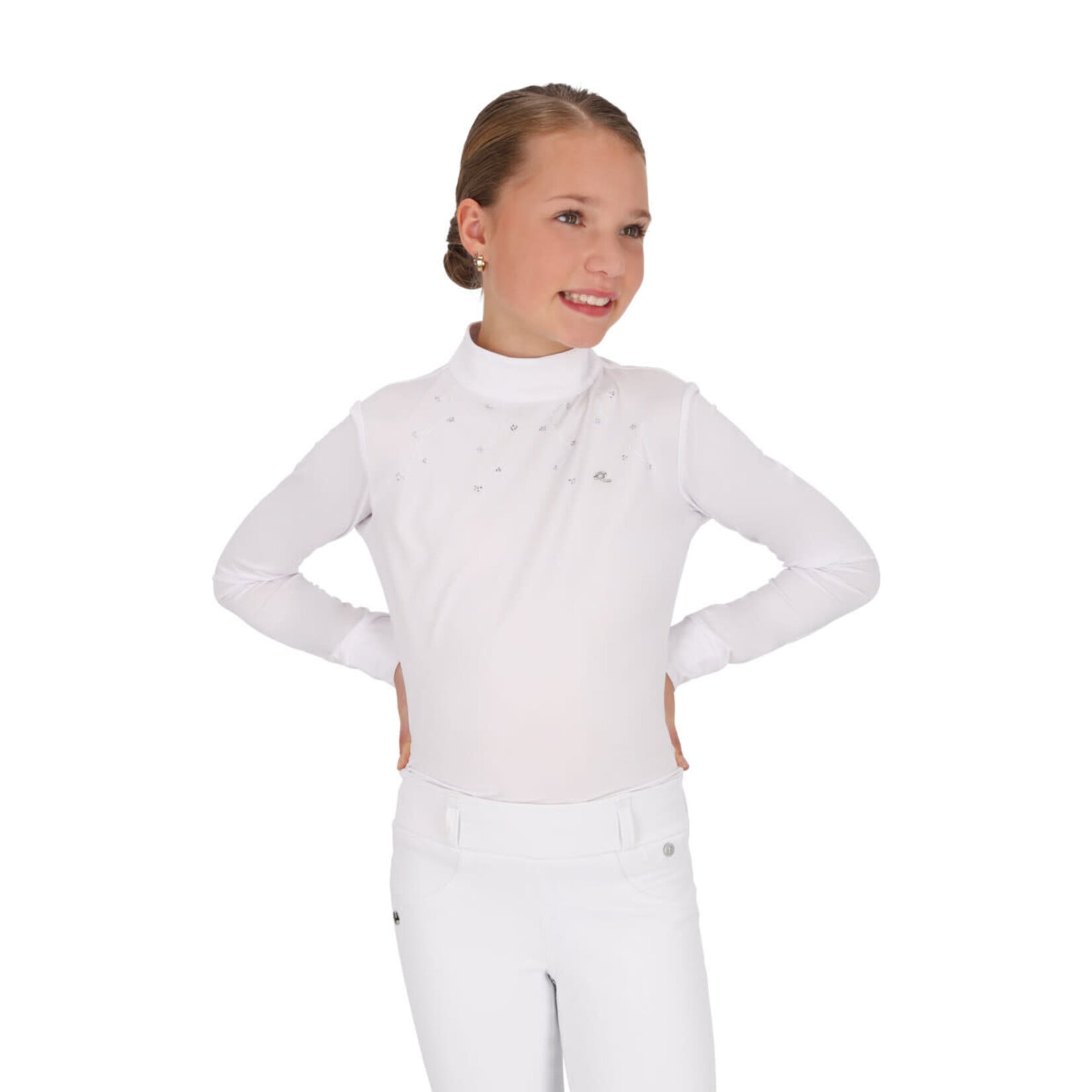 QHP Qhp Wedstrijdshirt Amilara Junior Wit
