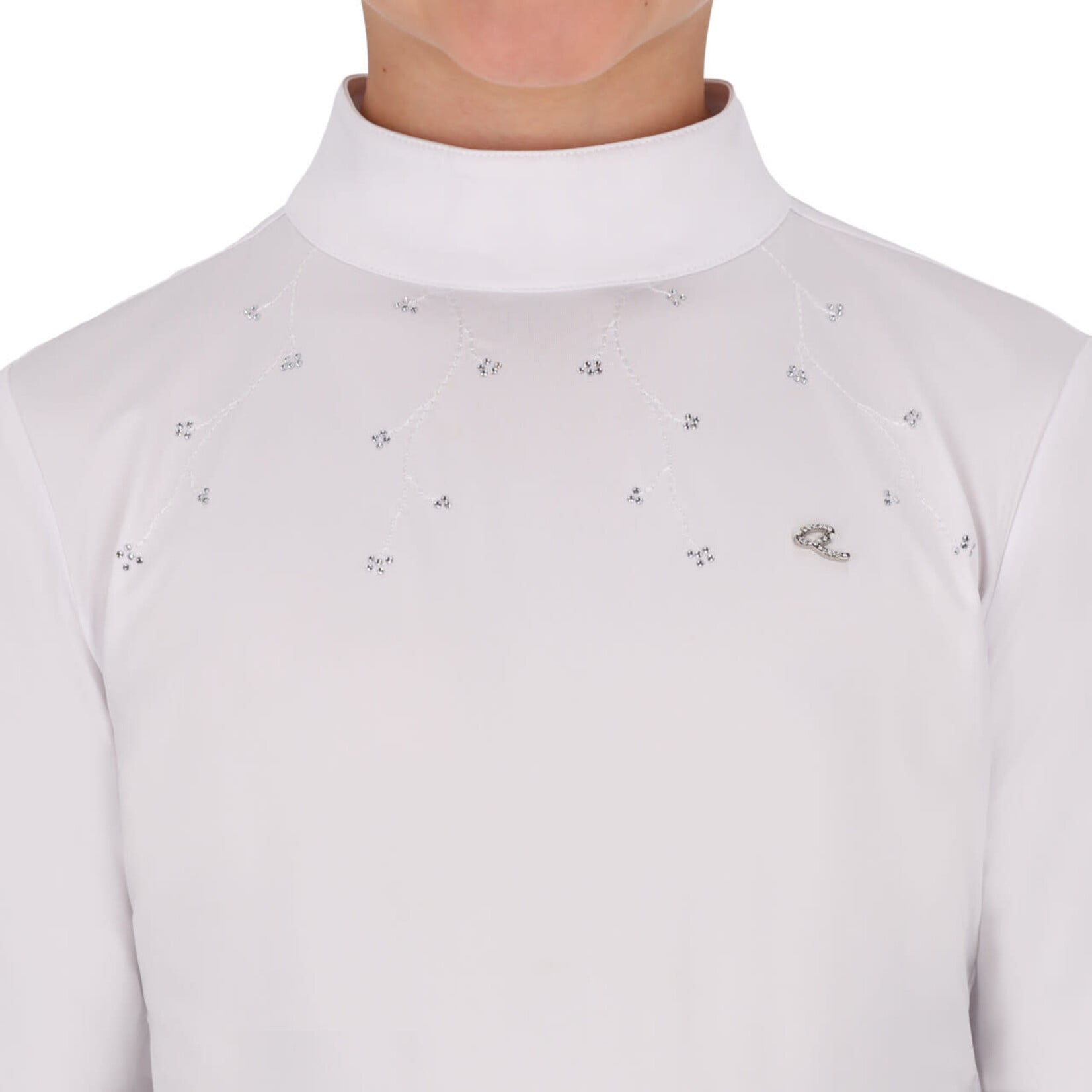 QHP Qhp Wedstrijdshirt Amilara Junior Wit