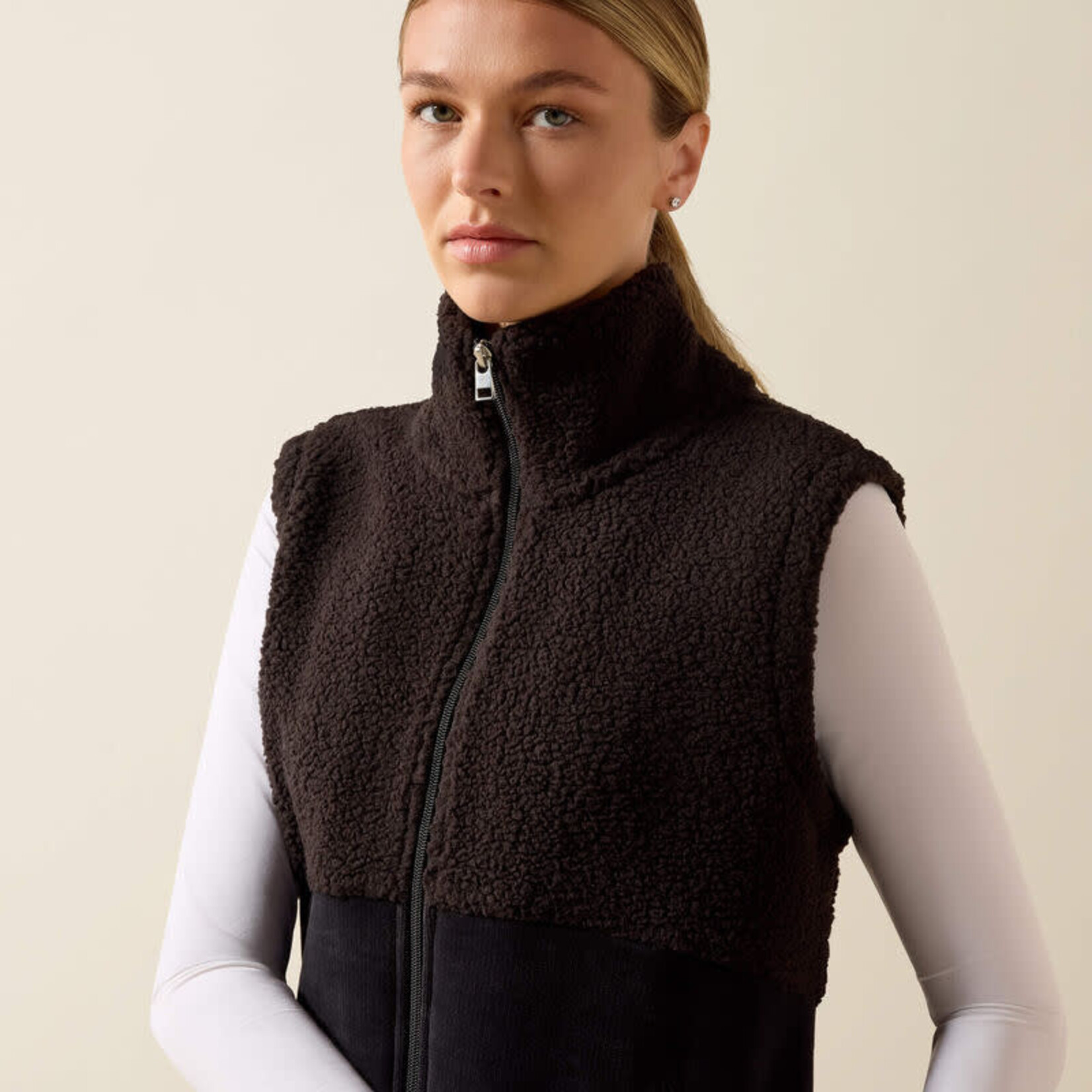 Ariat Ariat Bodywarmer Teddy Zwart