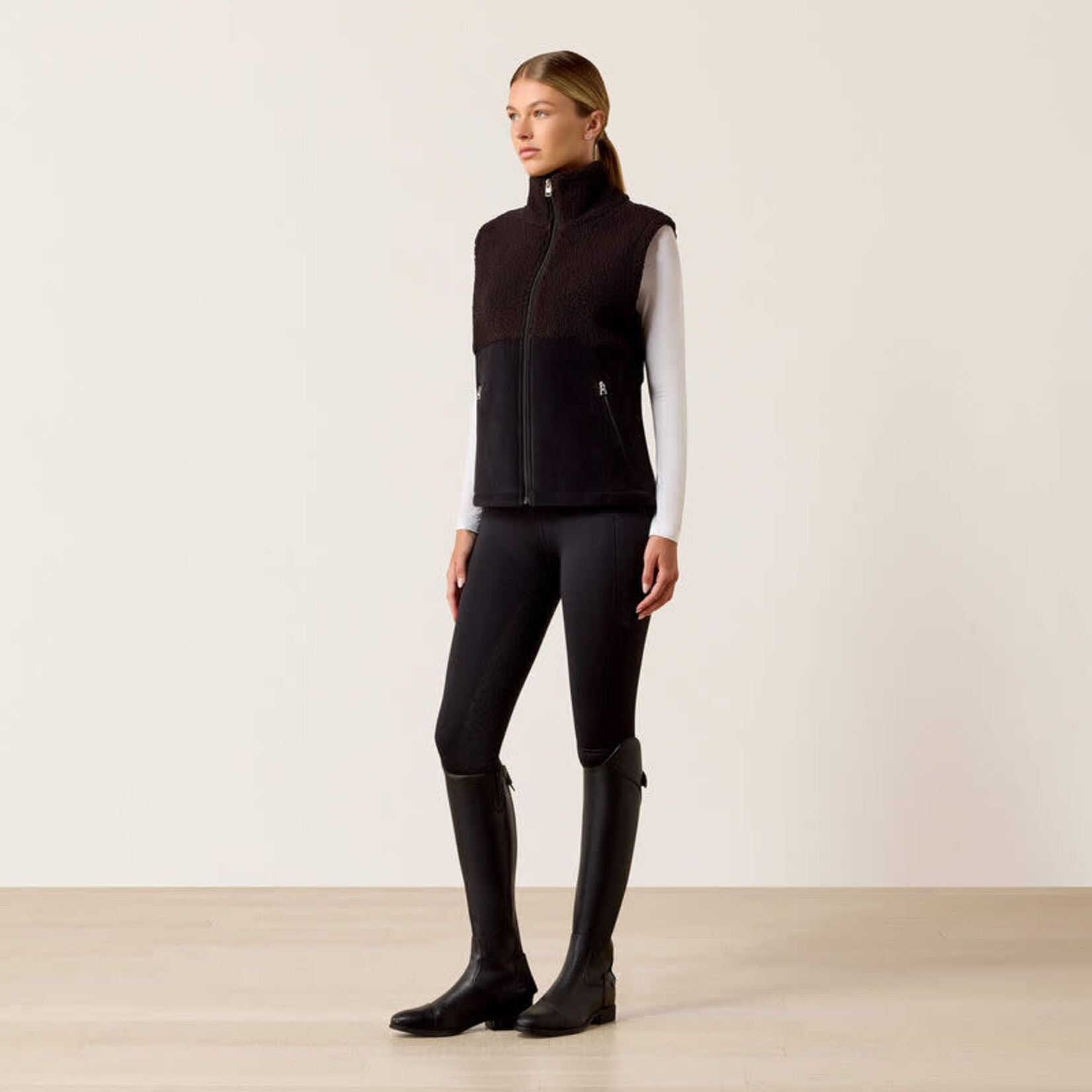 Ariat Ariat Bodywarmer Teddy Zwart