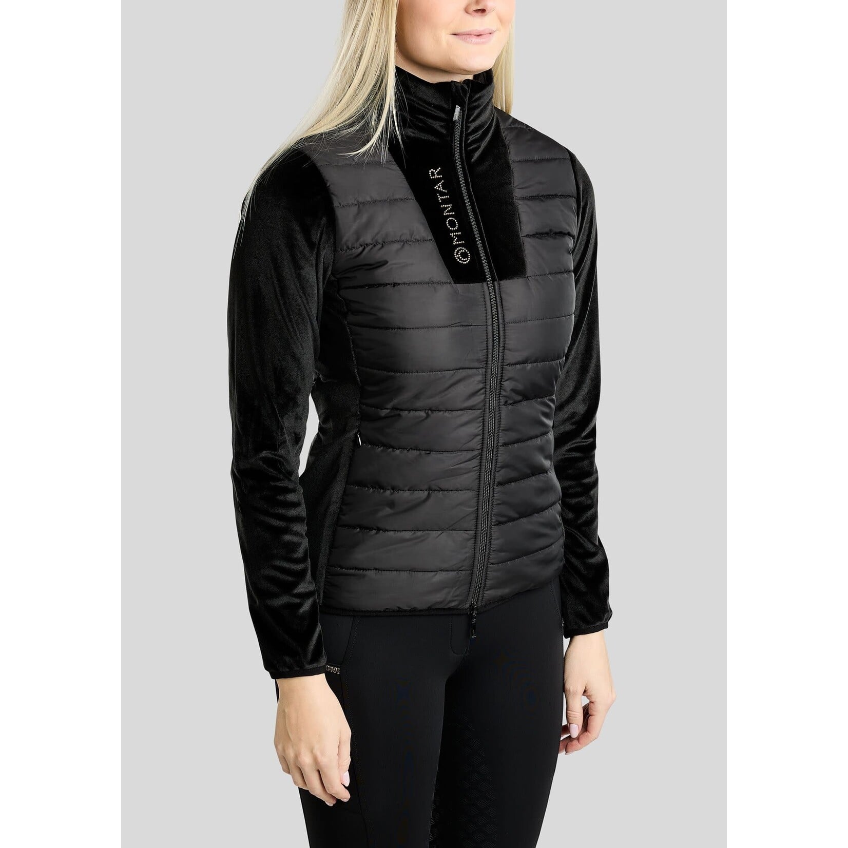 Montar Montar MoValerie Hybrid Jas met Velvet Zwart