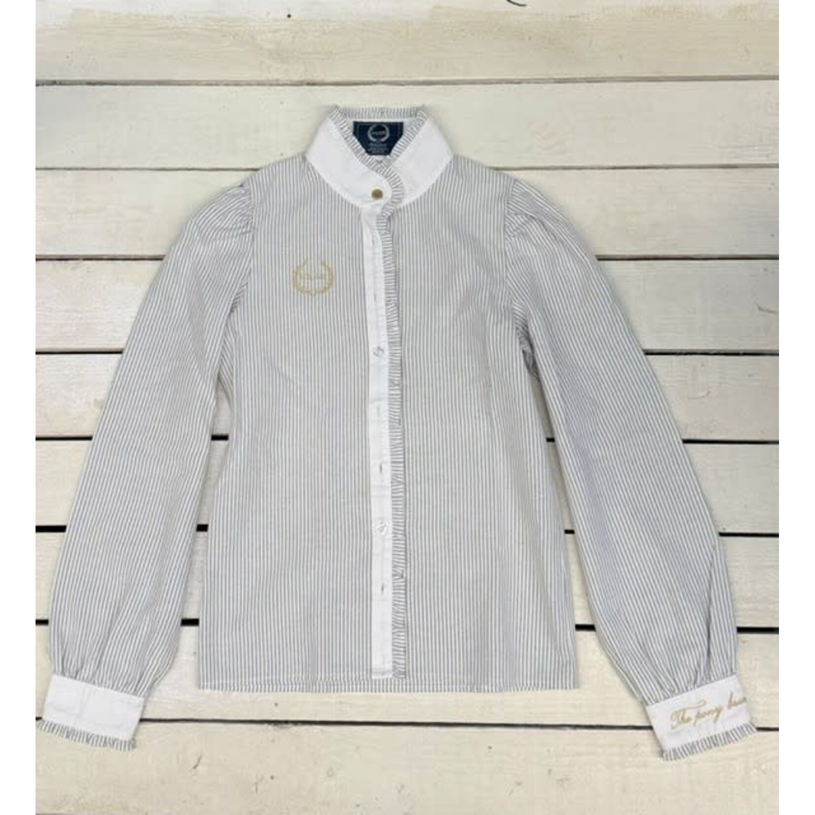 2e Hands 155 - 153 Joline Blouse 13 - 14J Grijs - Wit