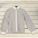 2e Hands 155 - 155 Joline Blouse 13-14J Bruin-Wit