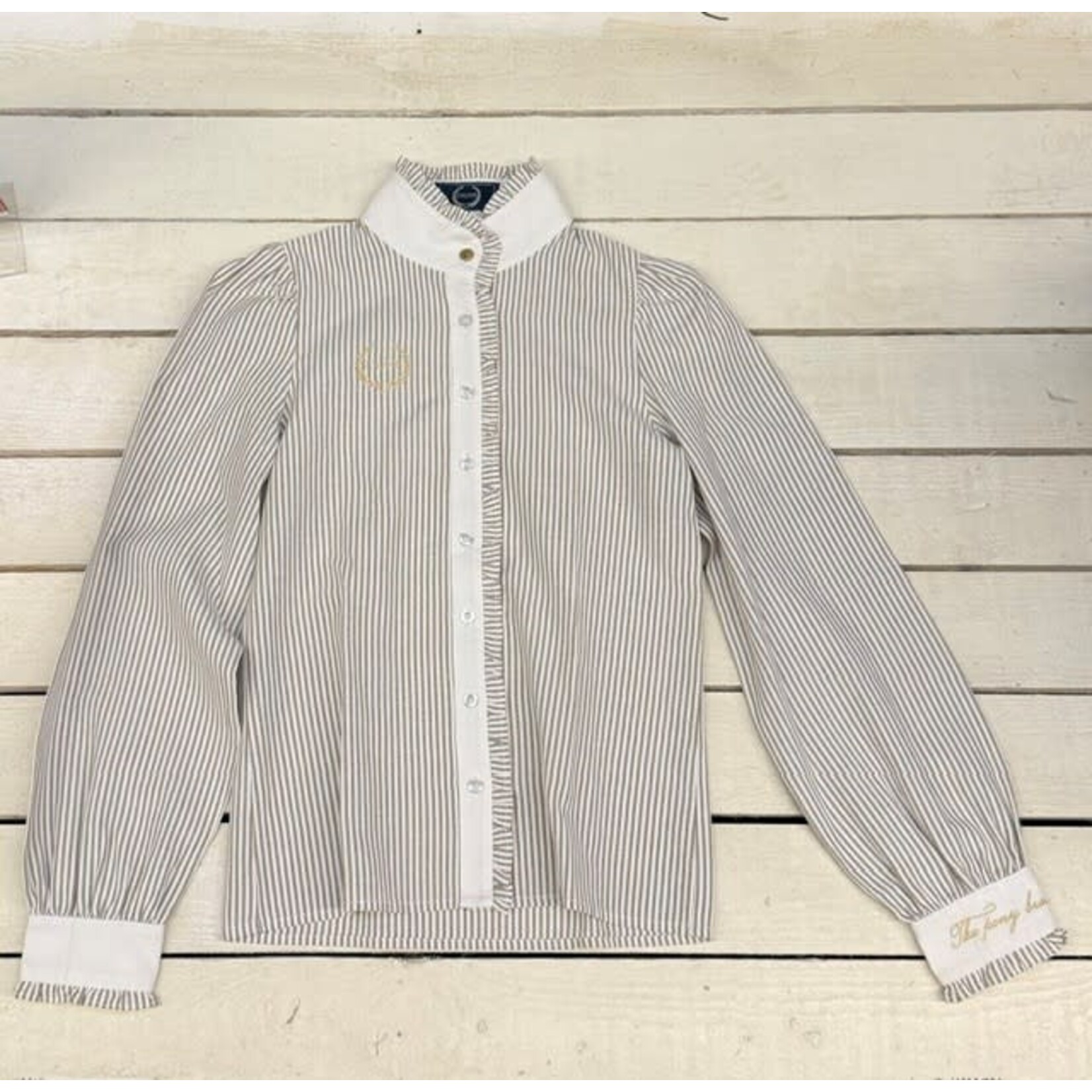2e Hands 155 - 155 Joline Blouse 13-14J Bruin-Wit