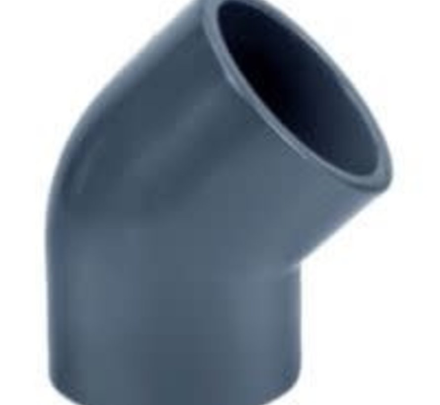 PVC knie 45° - 50 mm - lijmverbinding