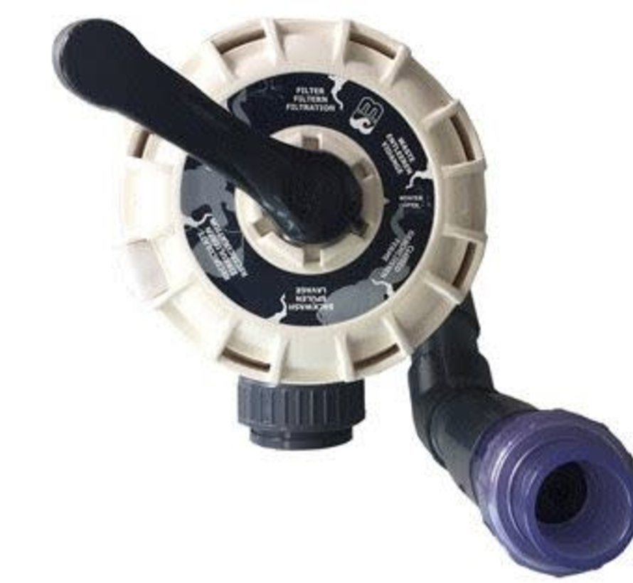 AquaForte 6-wegklep Econobead filter EB60/100/140(63mm)