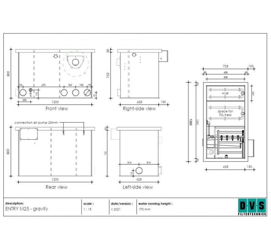 DVS ENTRY M25 Combi trommelfilter