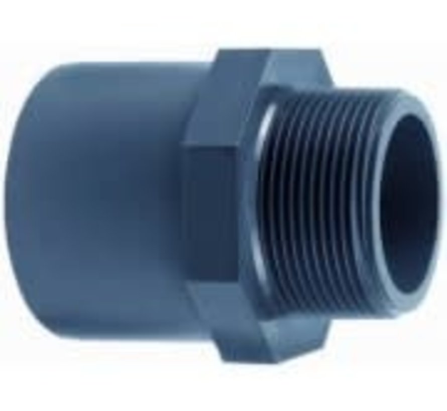 PVC puntstuk 32 x 40mm x ½" buitendraad PN16