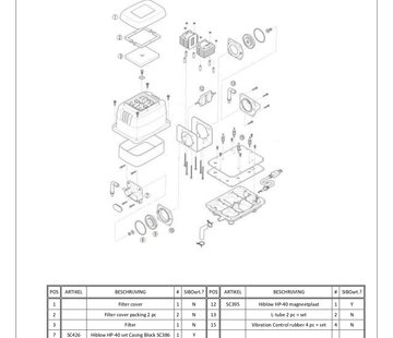 Hiblow HP-40 magneetplaat (nr. 12)