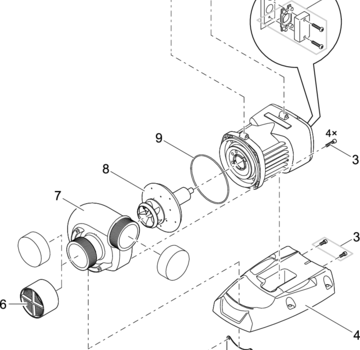 Oase Living Water (nr1.) Oase Verv. Greep met rubber plug Titanium 51000/81000