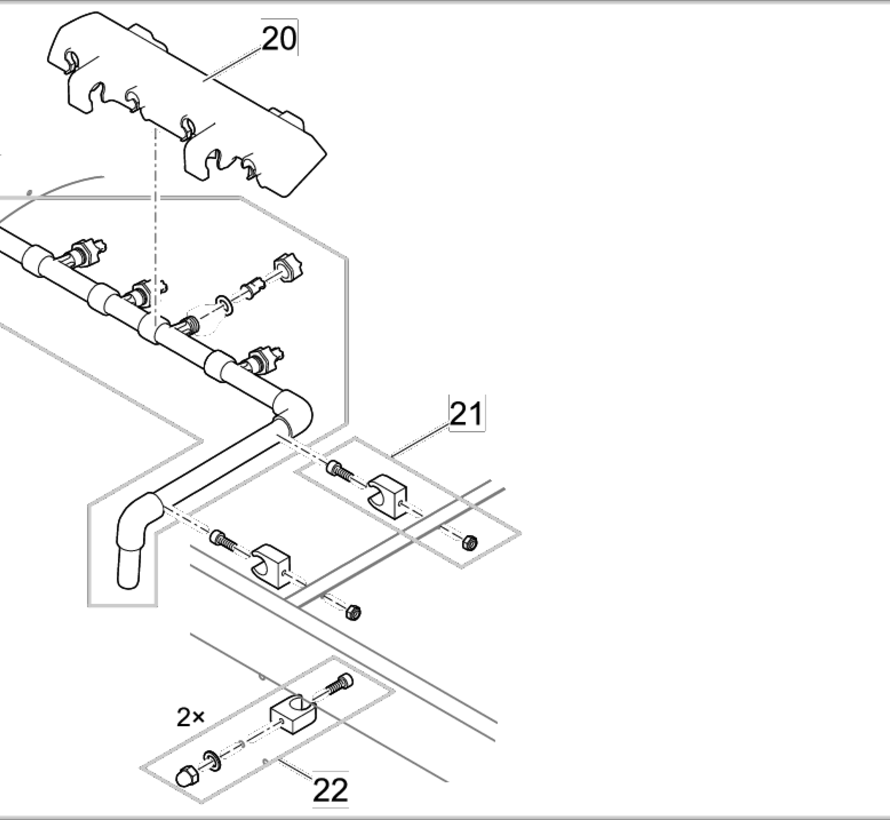 (nr11.) Oase Zeskantmoer V2A DIN 934 M6 PCP Compact-L