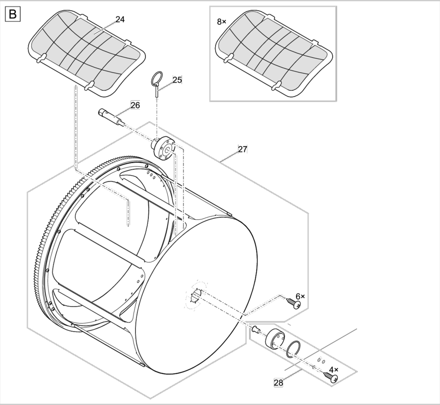 (nr12.) Oase Hoofdmoer V2A DIN 1587 M6 PCP Compact-L