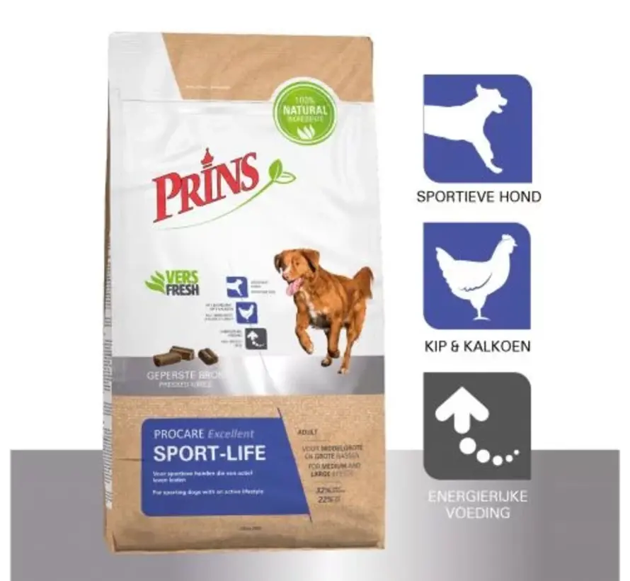 Prins Procare Exellent Sport-Life Kip&Kalkoen 15kg