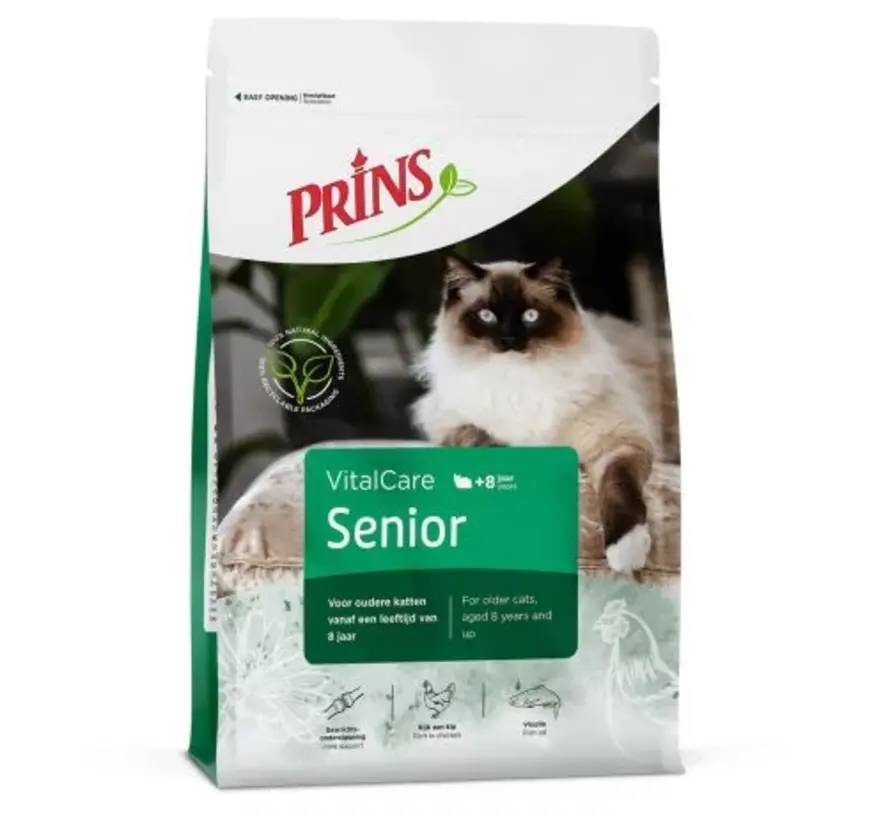 Prins VitalCare Senior Kattenvoer Gevogelte 10kg