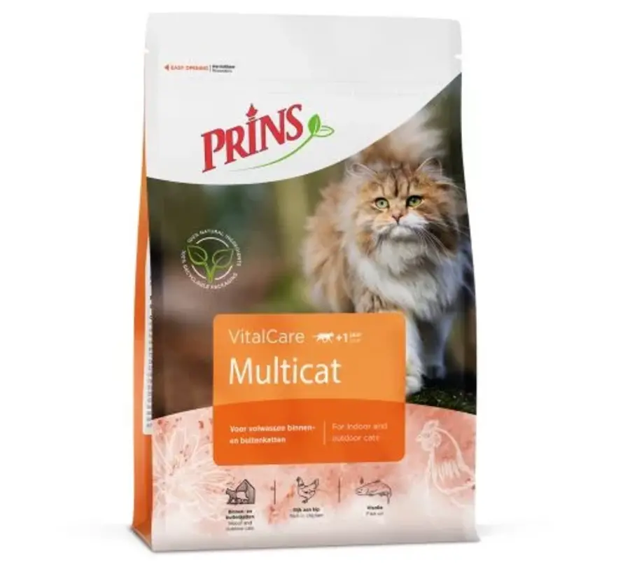 Prins VitalCare Multicat Kattenvoer Gevogelte Vis 10kg