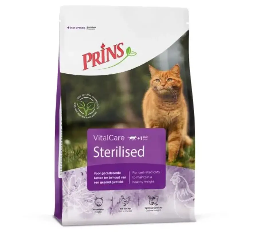 Prins VitalCare Sterilised Kattenvoer Gevogelte 10kg