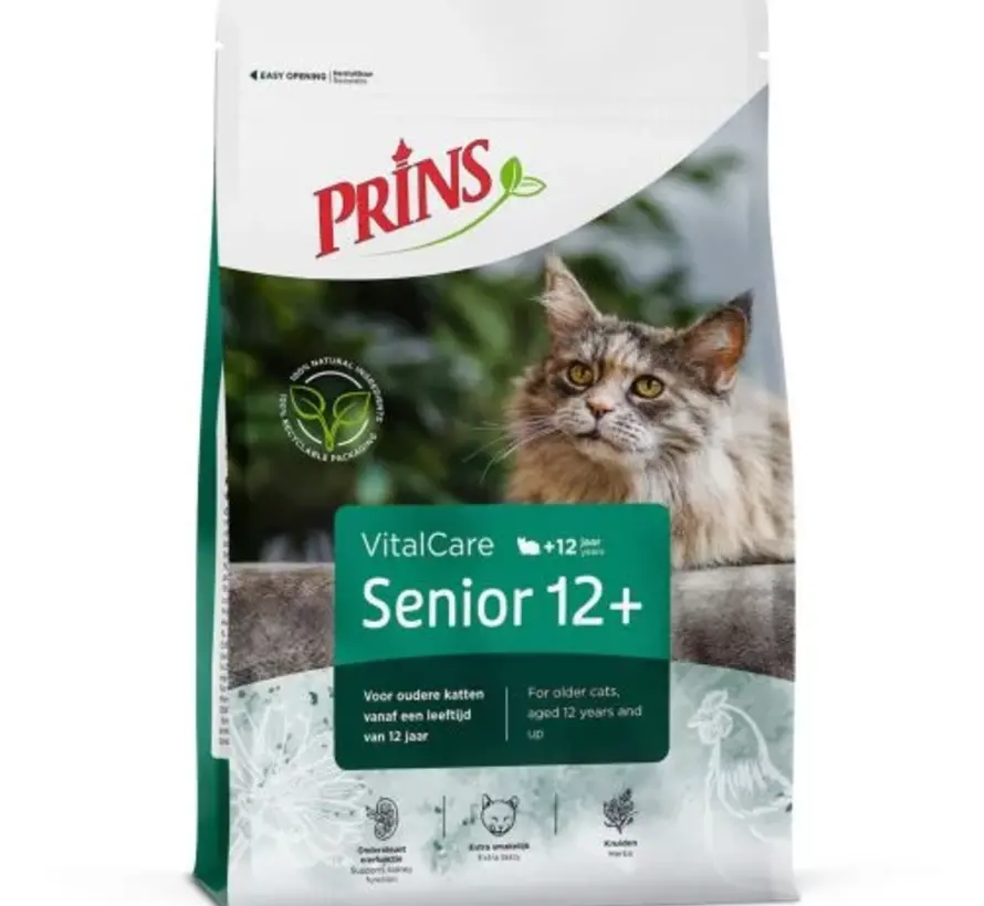 Prins VitalCare Senior 12+ Kattenvoer Gevogelte 4kg