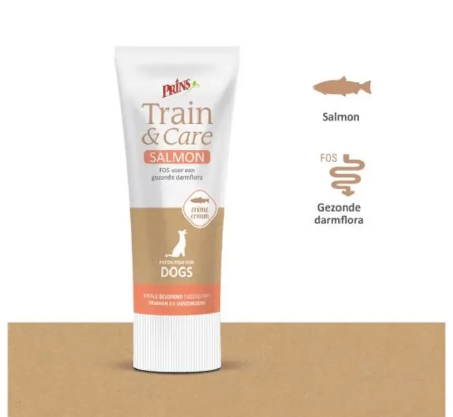 Prins Train & Care Dog Paté Hondensnacks Zalm 75g