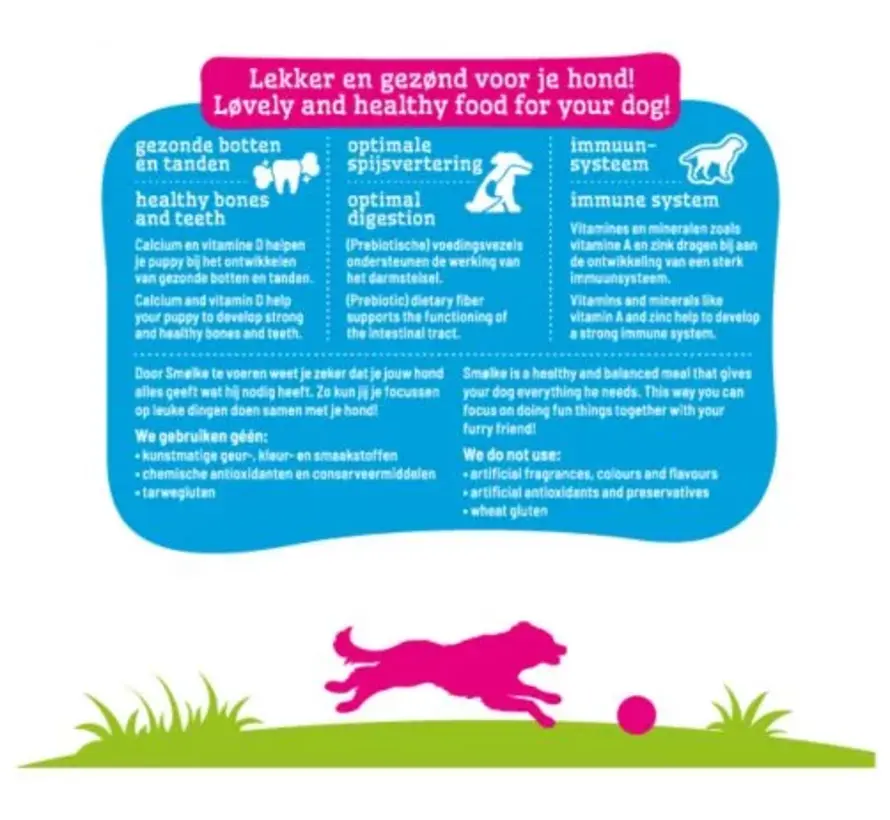 Smølke Puppy Mini-Medium Hondenvoer Kip Lam 12kg