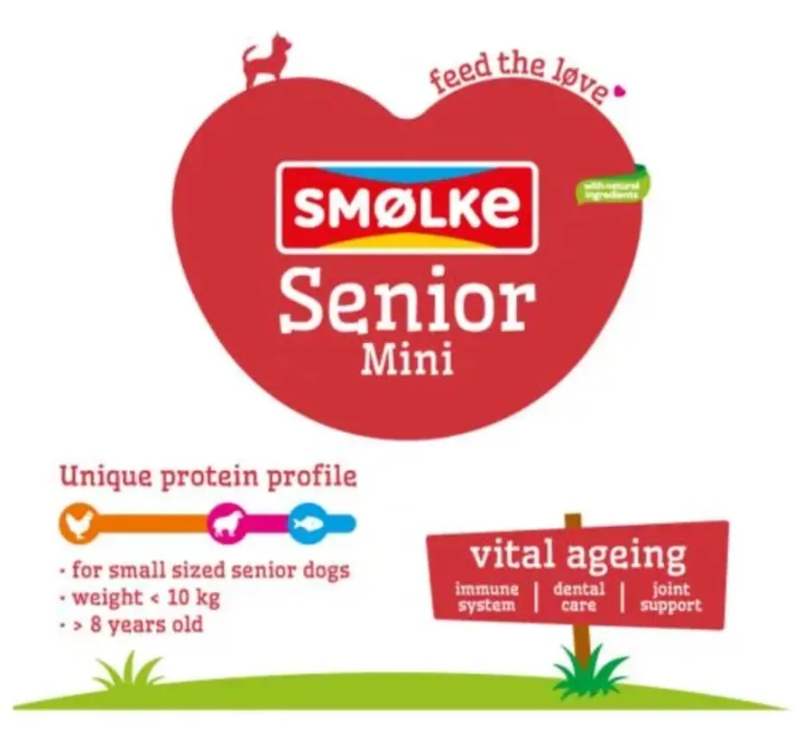 Smølke Senior Mini Hondenvoer Kip Lam 3kg