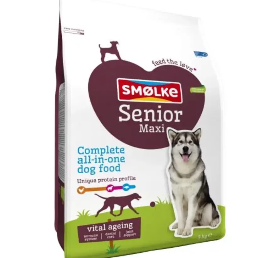 Smølke Senior Maxi Hondenvoer Kip Lam 3kg