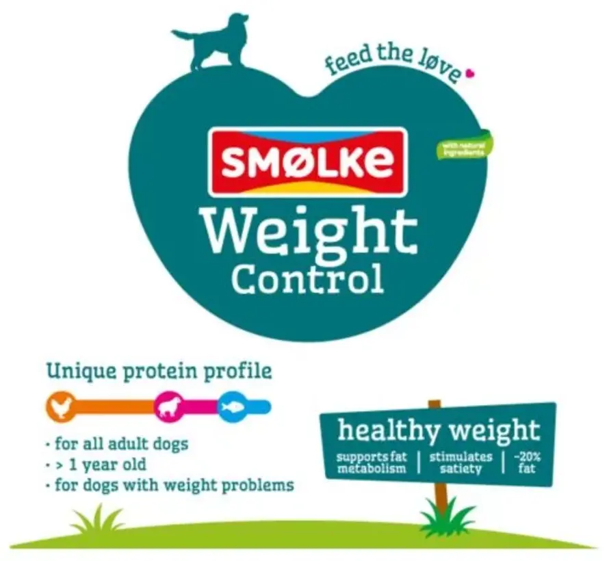 Smølke Weight Control Hondenvoer Kip Lam 3kg
