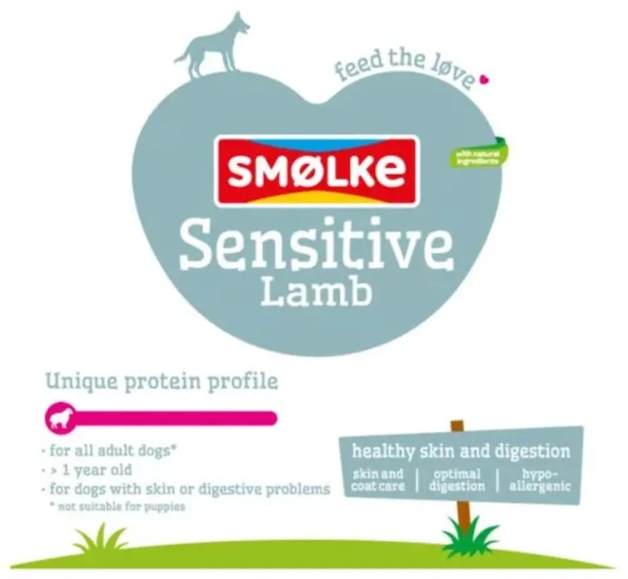 Smølke Sensitive Hondenvoer Lam Rijst Hypoallergeen 3kg