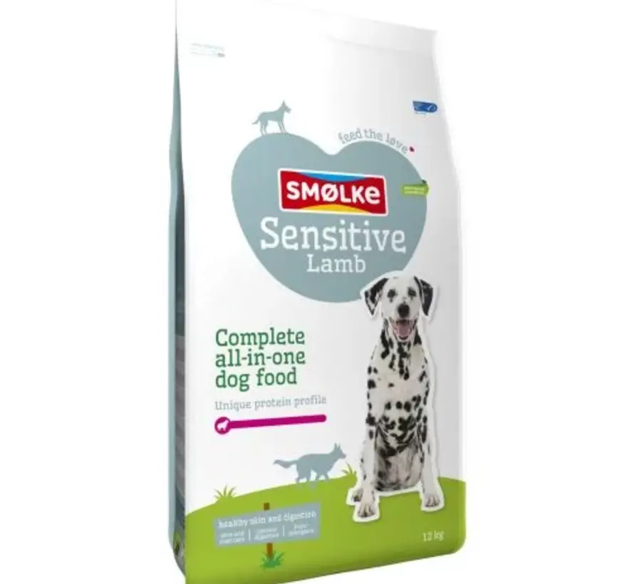 Smølke Sensitive Hondenvoer Lam Rijst Hypoallergeen 12kg