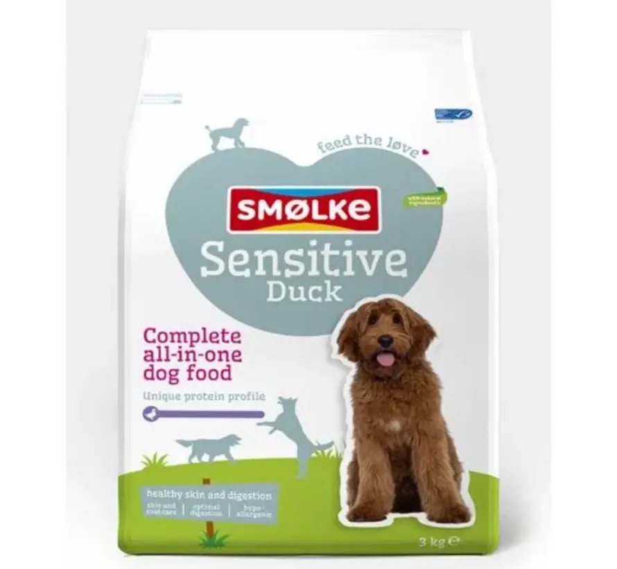 Smølke Sensitive Hondenvoer Eend Hypoallergeen 3kg