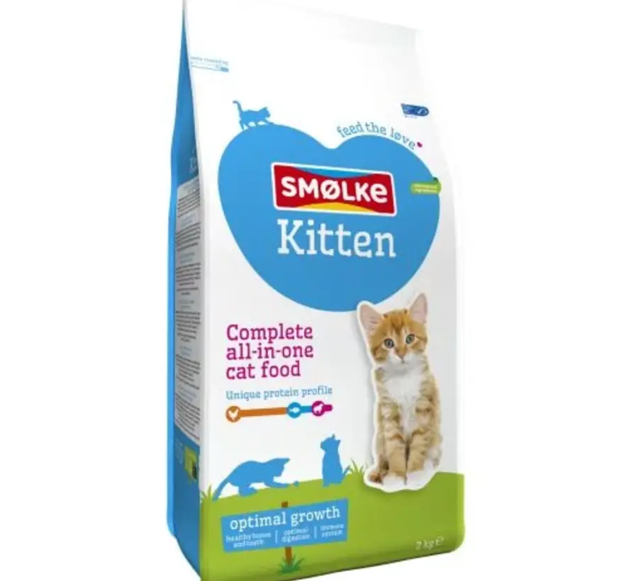 Smølke Kitten Kattenvoer Kip Vis 2kg