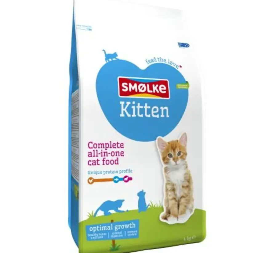 Smølke Kitten Kattenvoer Kip Vis 4kg