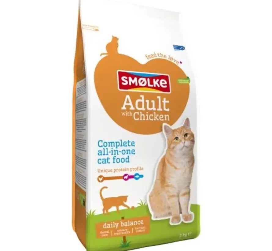 Smølke Adult Kattenvoer Kip 2kg