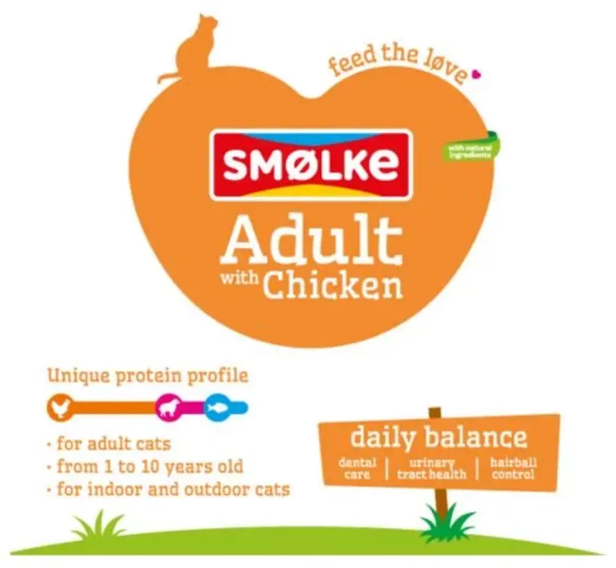 Smølke Adult Kattenvoer Kip 4kg