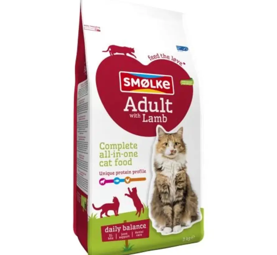 Smølke Adult Kattenvoer Lam Kip 2kg