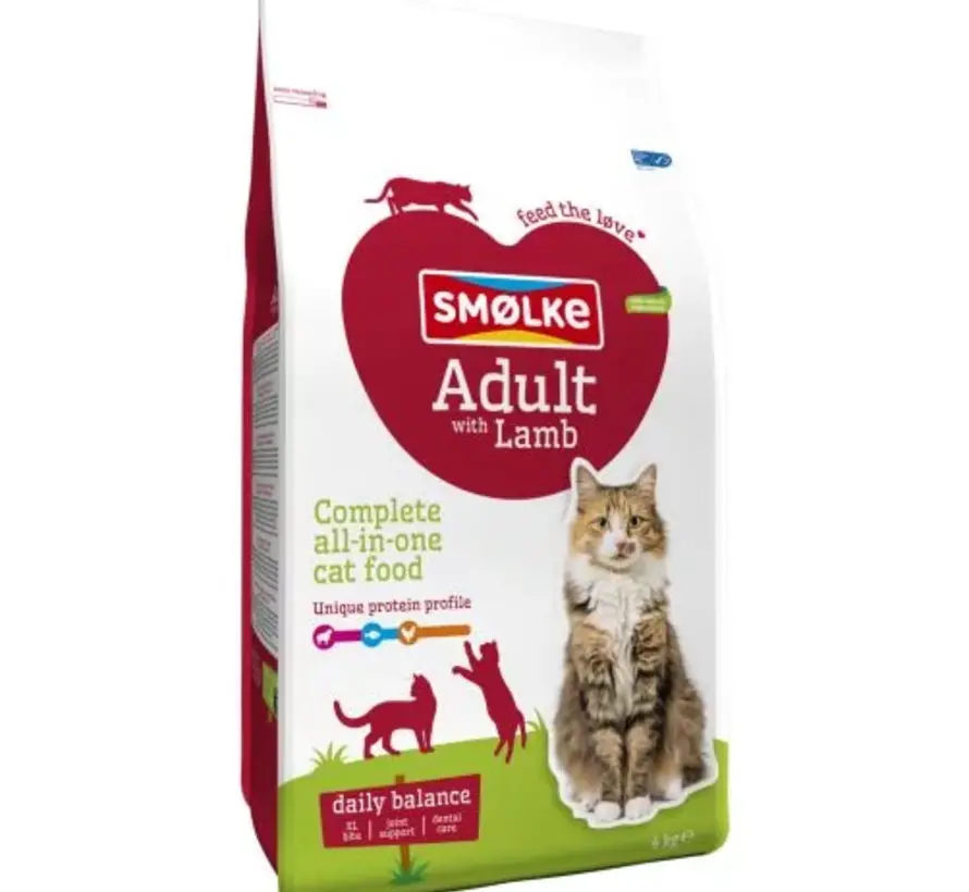 Smølke Adult Kattenvoer Lam Kip 4kg