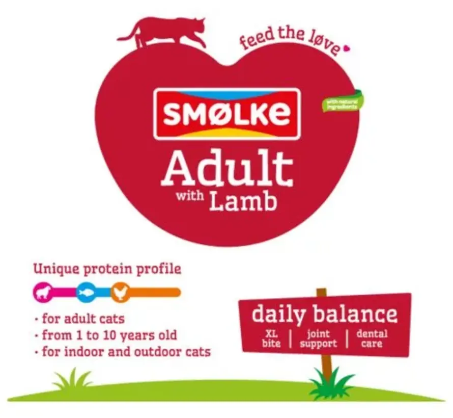 Smølke Adult Kattenvoer Lam Kip 4kg