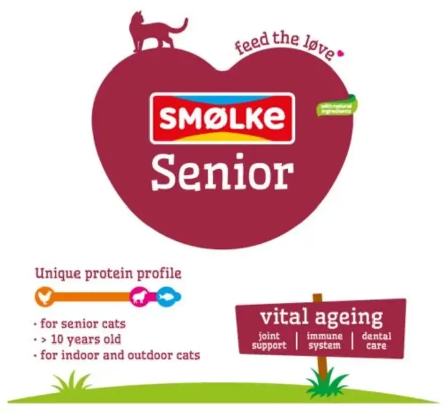 Smølke Senior Kattenvoer Kip Vis 4kg
