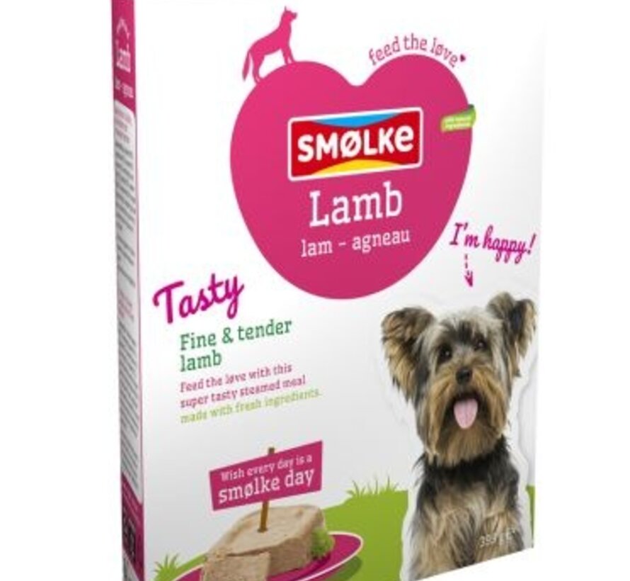 Smølke Lam Vers Gestoomd Hondenvoeding Lam 395gram