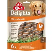 8in1 8in1 Delights Spirals Chicken Snack 6st