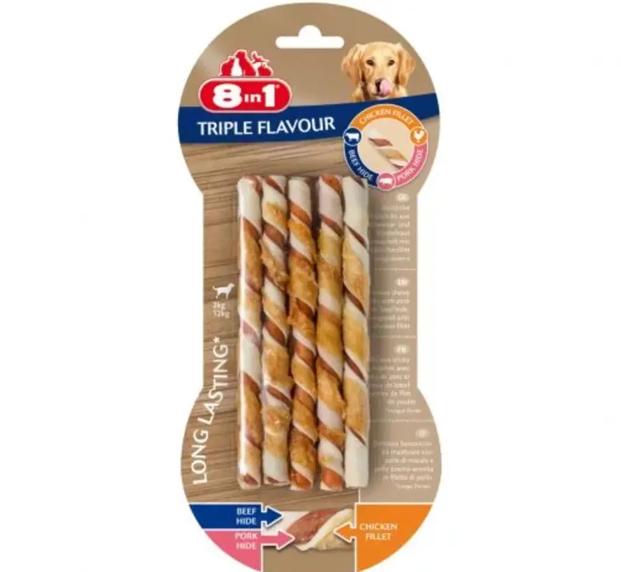 8in1 Triple Flavour Sticks Snack 10st