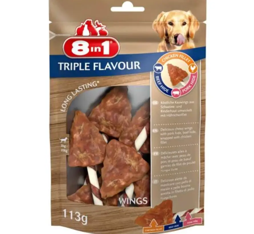 8in1 Triple Flavour Wings Snack 6st