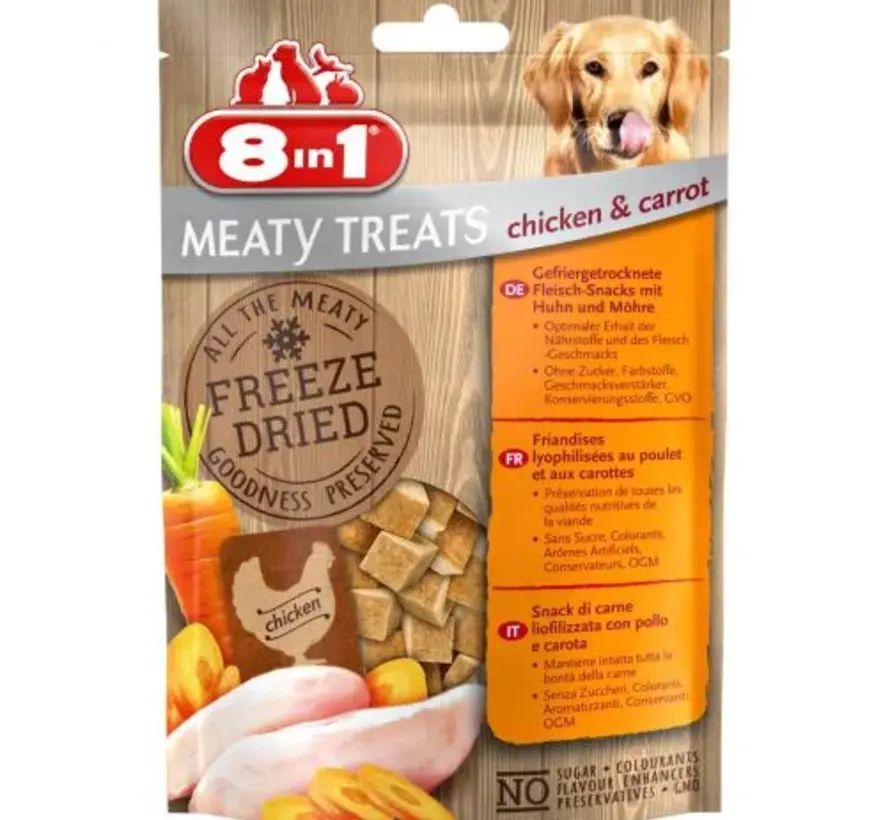8in1 Meaty Treats Chicken/Carrot 50gr