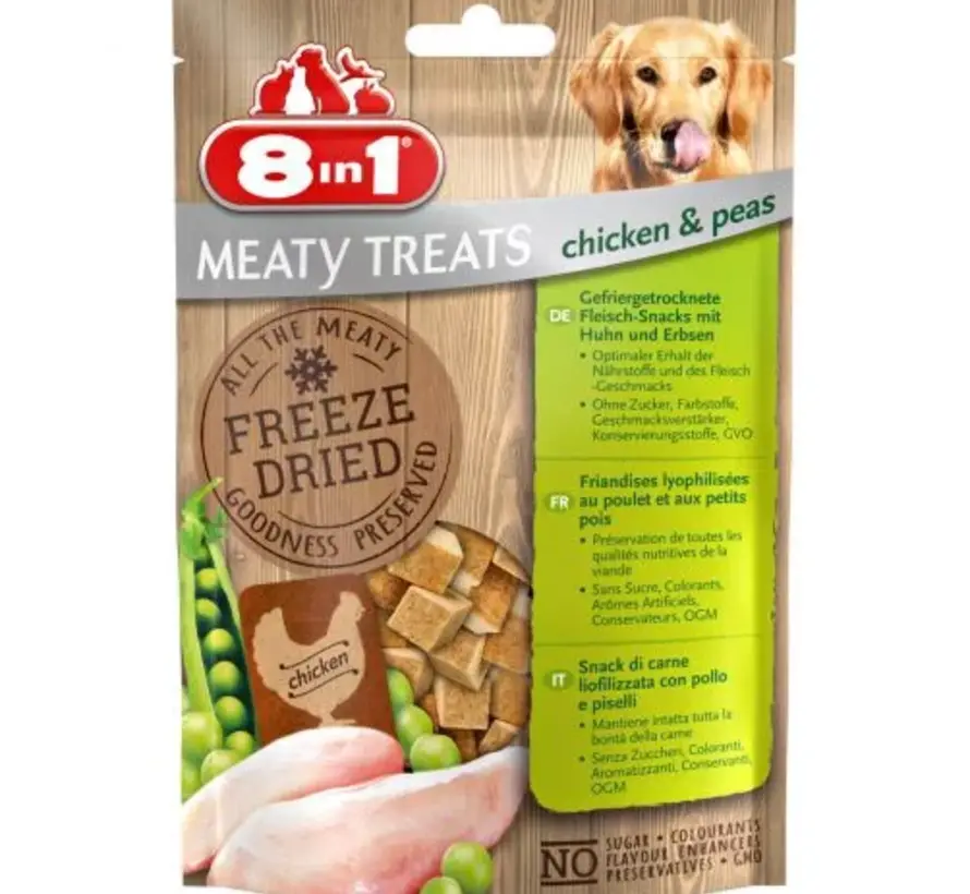8in1 Meaty Treats Chicken/Peas 50g