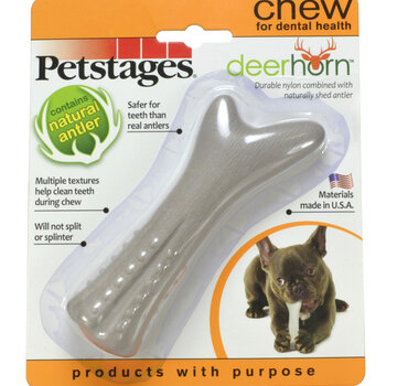 Petstages Petstages Deerhorn Gewei Kauwbot Petite voor Honden (1st)