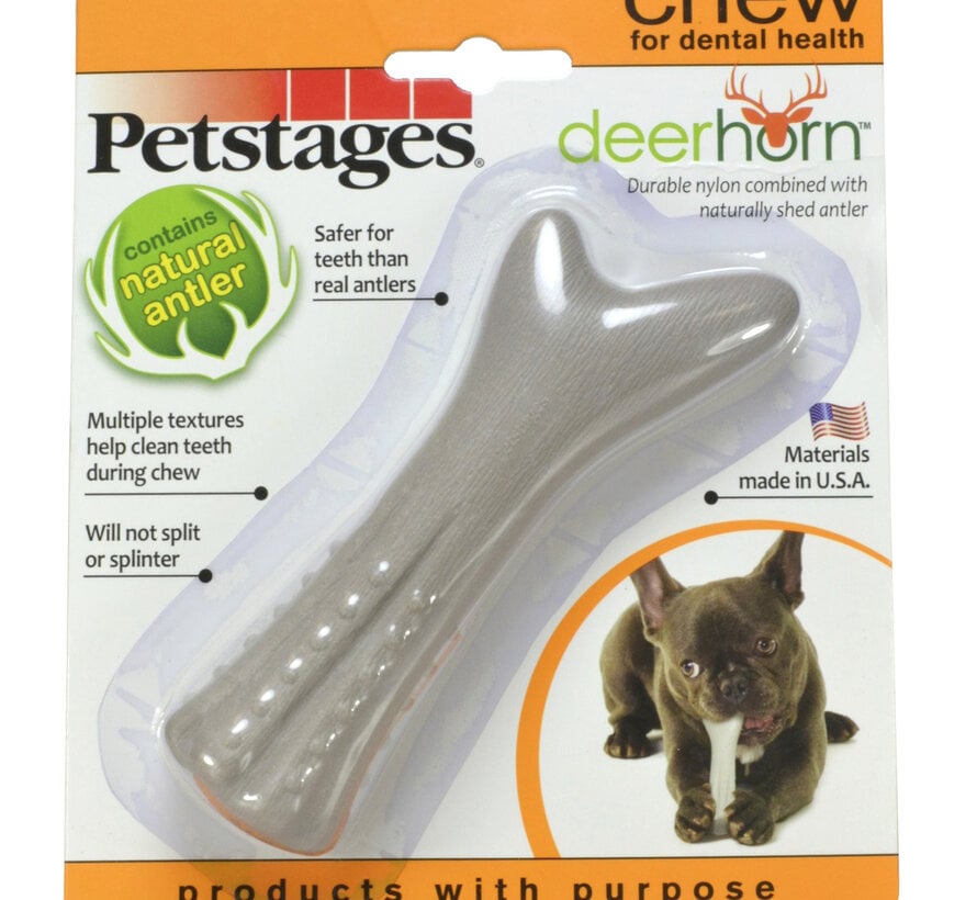 Petstages Deerhorn Gewei Kauwbot Petite voor Honden XS (1st)