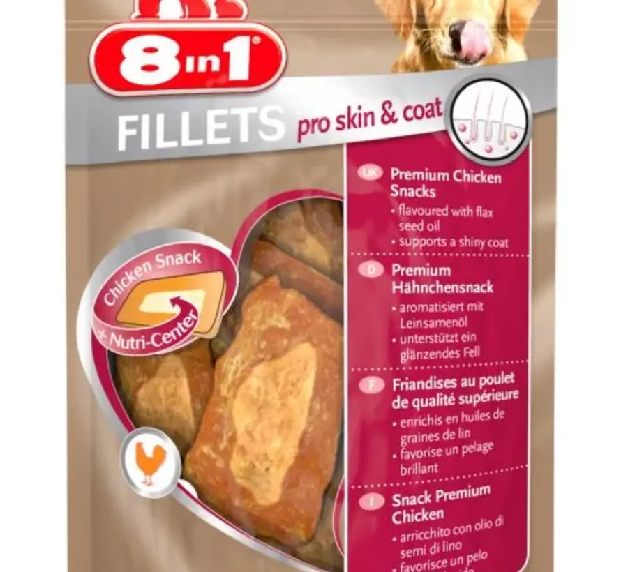 8in1 Fillets Pro skin&coat Snack 80gr